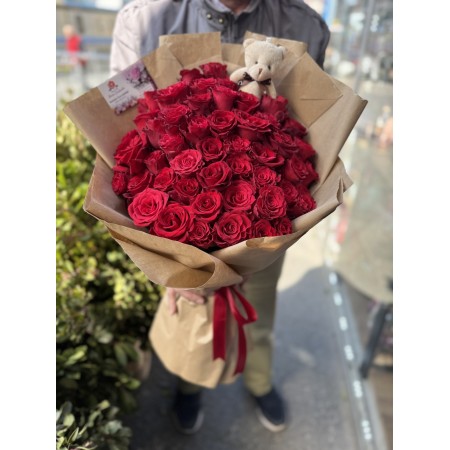 Buket 51 Kırmızı Gül