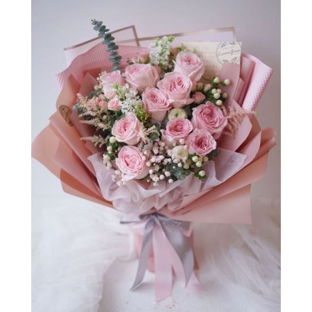 15 Adet İthal Gül (Pembe)